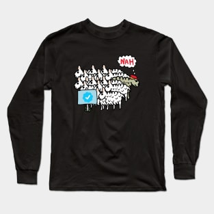 Anti Blue Check Mark Long Sleeve T-Shirt